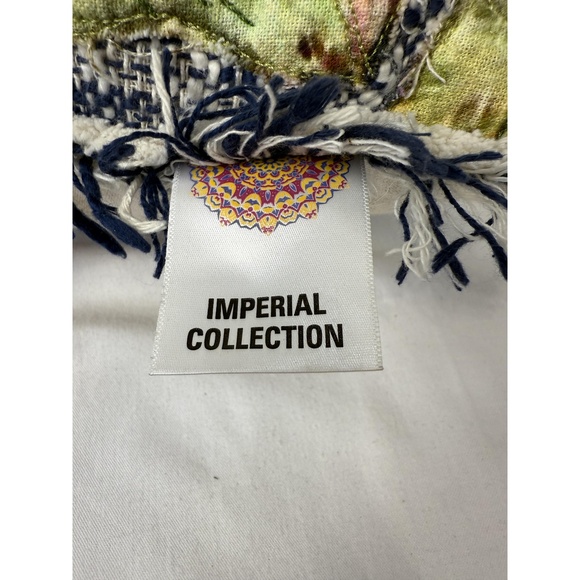 Imperial Collection Floral Flamingo Appliqué Beaded Fringed Throw Pillow - Picture 3 of 13